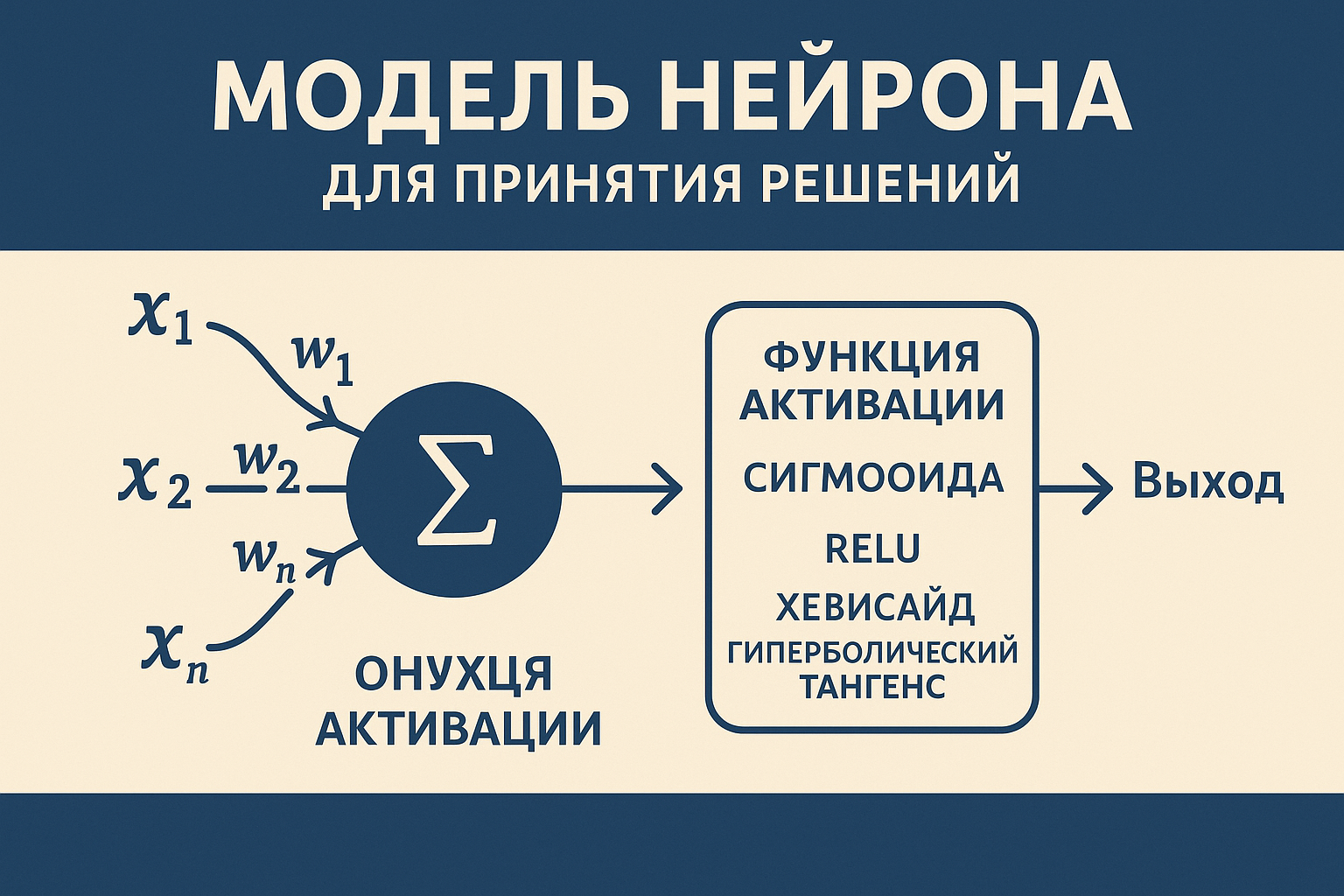 Модель нейрона для принятия решений